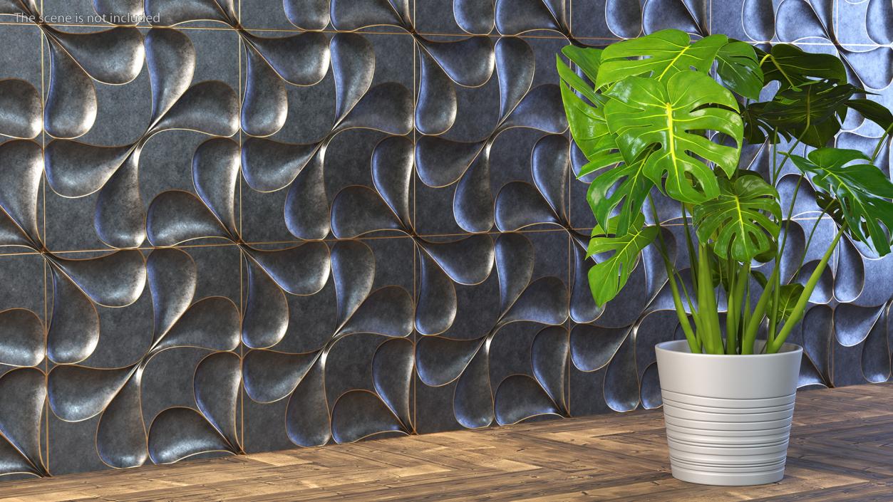 Wall Panel Drops Metal 3D