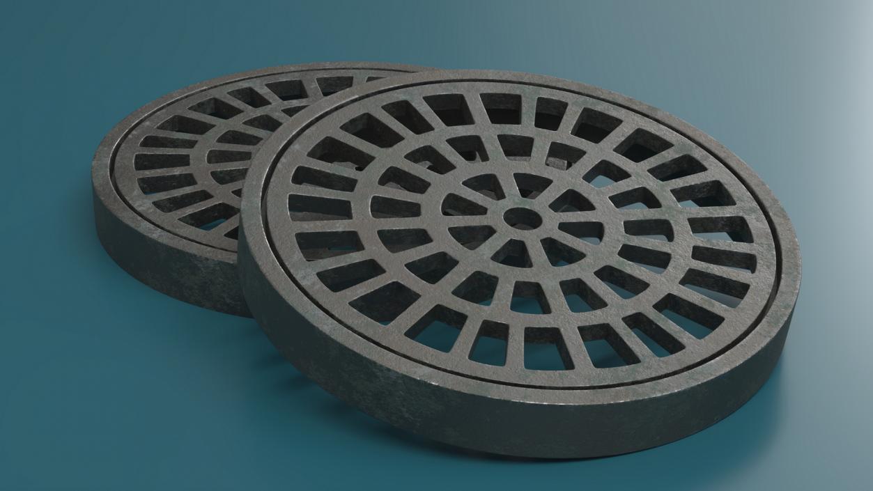 Water Drain Covers Collection 3D model