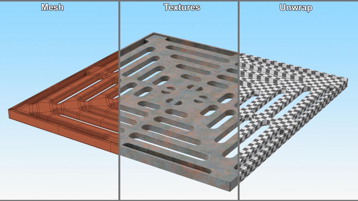 Water Drain Covers Collection 3D model