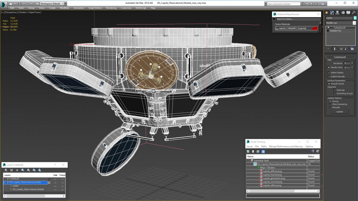 3D ISS Cupola Observational Module