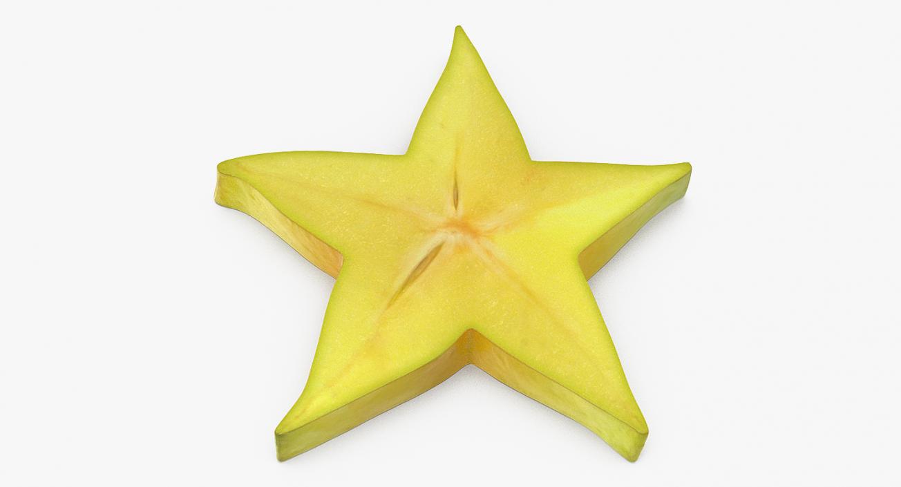 Star Fruit Or Carambola Slice 3D model