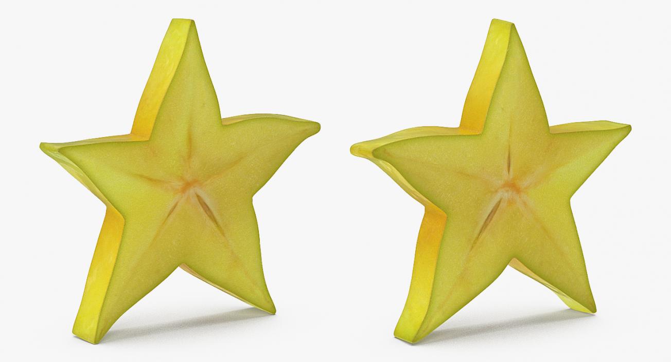 Star Fruit Or Carambola Slice 3D model