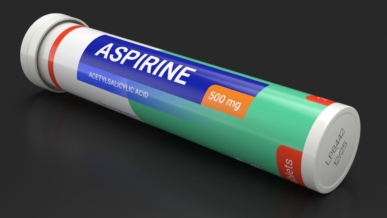 Effervescent Aspirine Package 25 Tabs 2 3D model