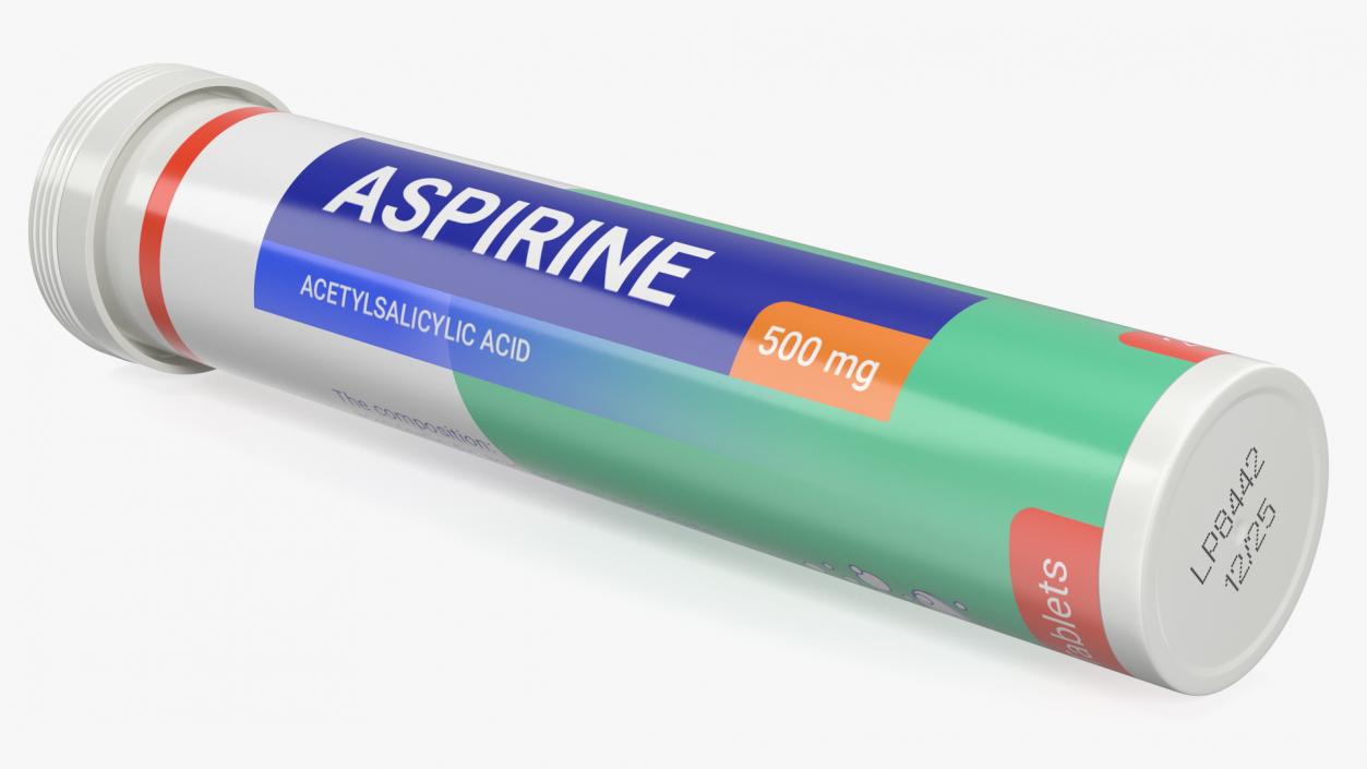 Effervescent Aspirine Package 25 Tabs 2 3D model