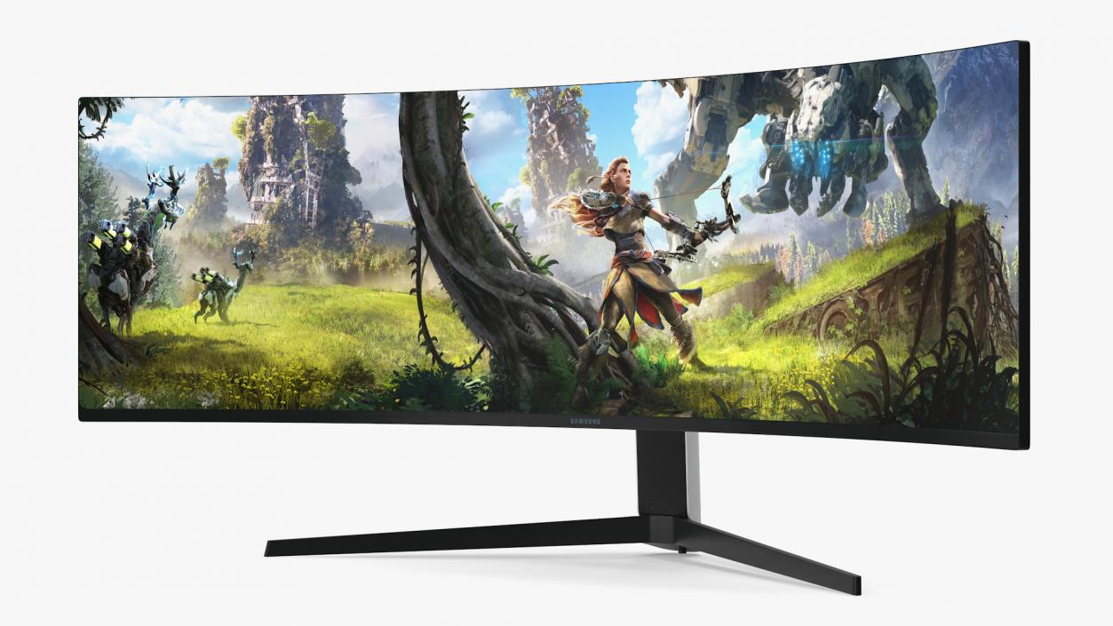 3D Samsung Odyssey G9 Ultrawide Gaming Monitor ON