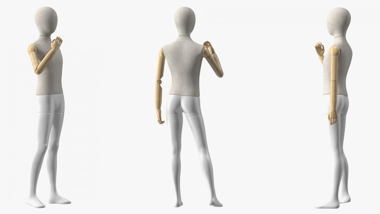 3D Flexible Child Mannequin Standing Pose model