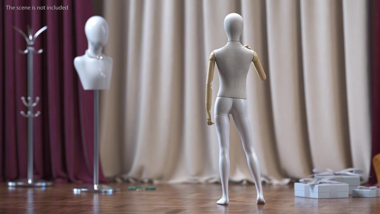 3D Flexible Child Mannequin Standing Pose model