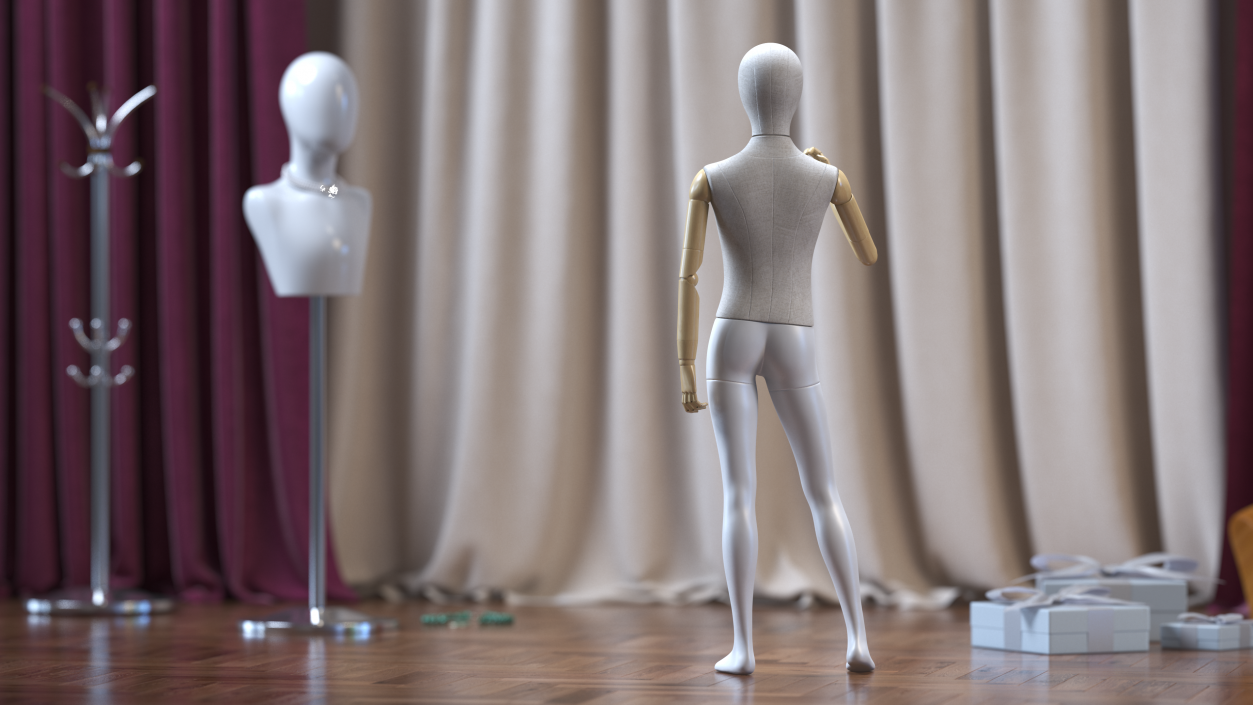 3D Flexible Child Mannequin Standing Pose model