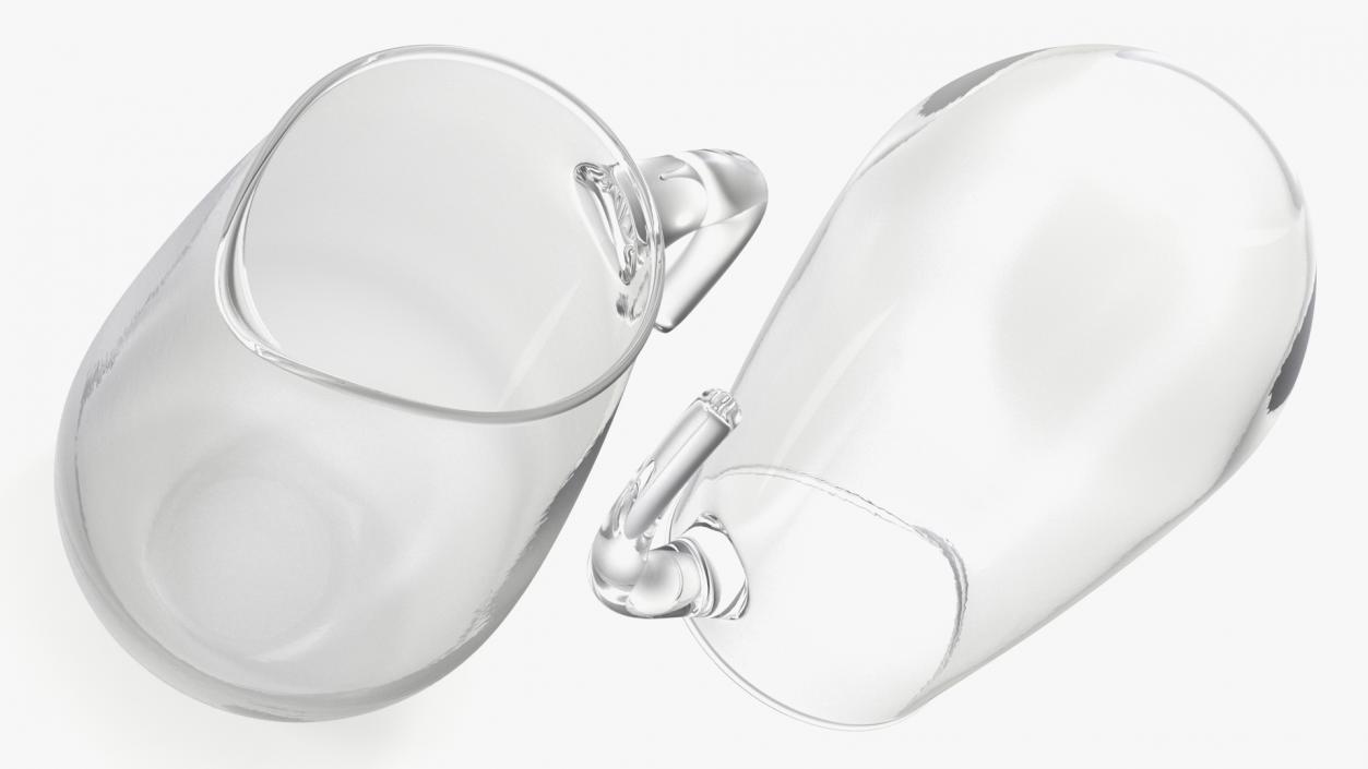 3D Glass Jug With Hook Handle