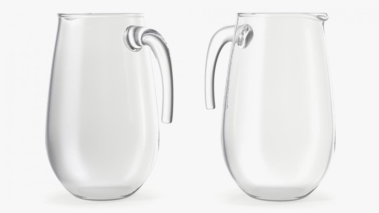 3D Glass Jug With Hook Handle