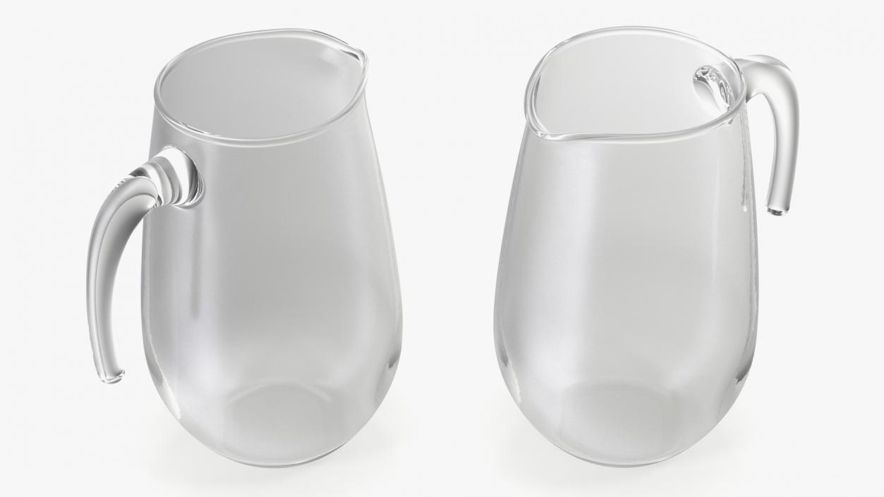 3D Glass Jug With Hook Handle