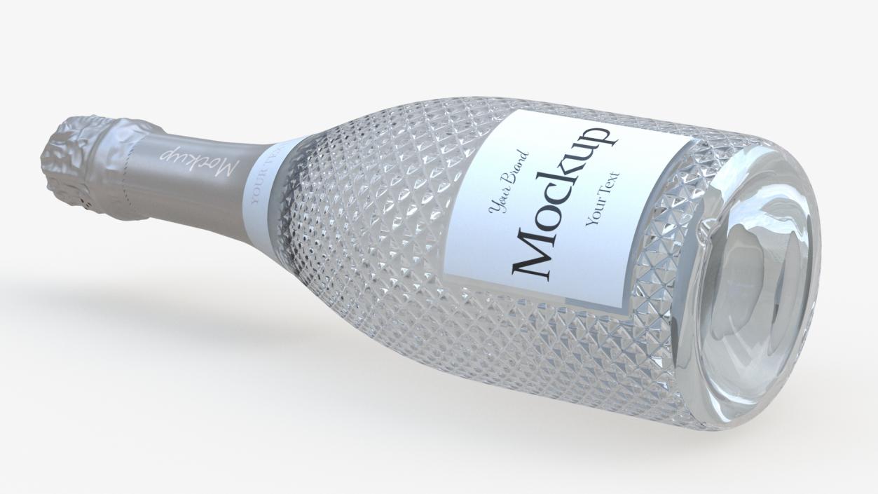 3D Mockup Sparkling Wine Bottle model