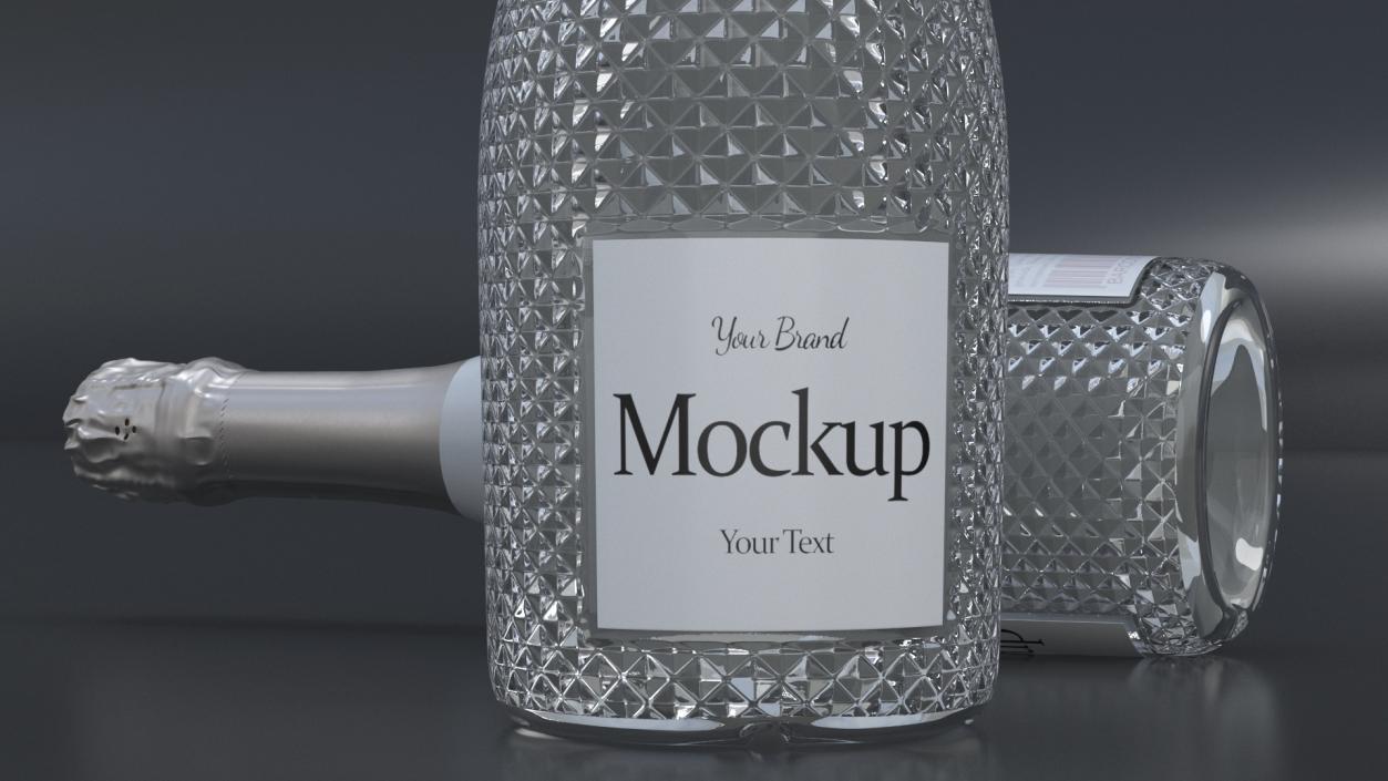 3D Mockup Sparkling Wine Bottle model