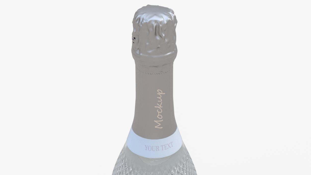 3D Mockup Sparkling Wine Bottle model