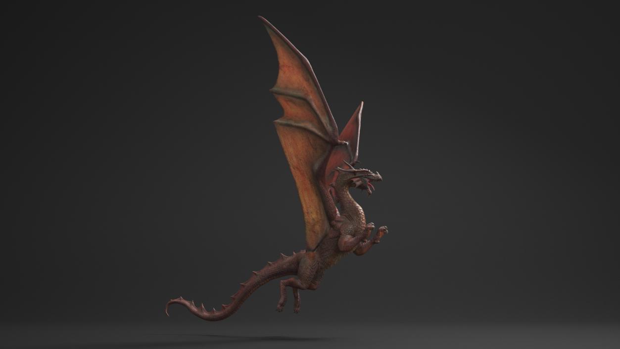 3D Mythical Dragon Creature Flying