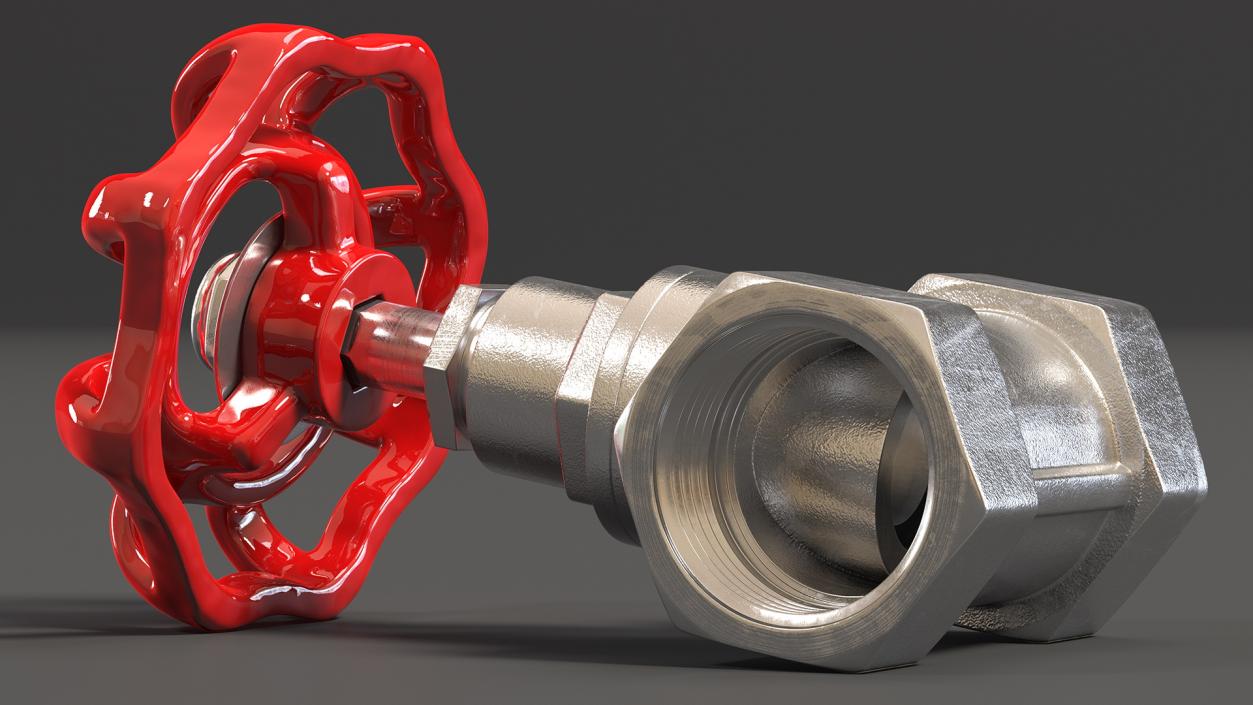 3D Globe Steam Stop Valve Steel model