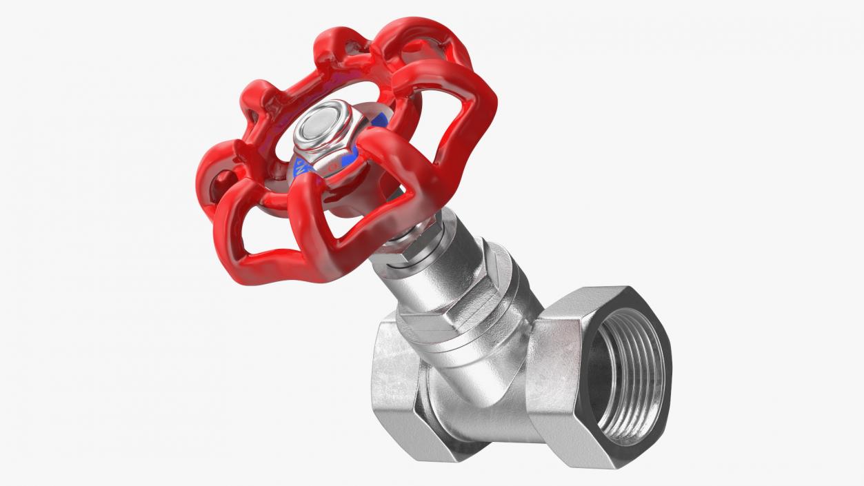 3D Globe Steam Stop Valve Steel model