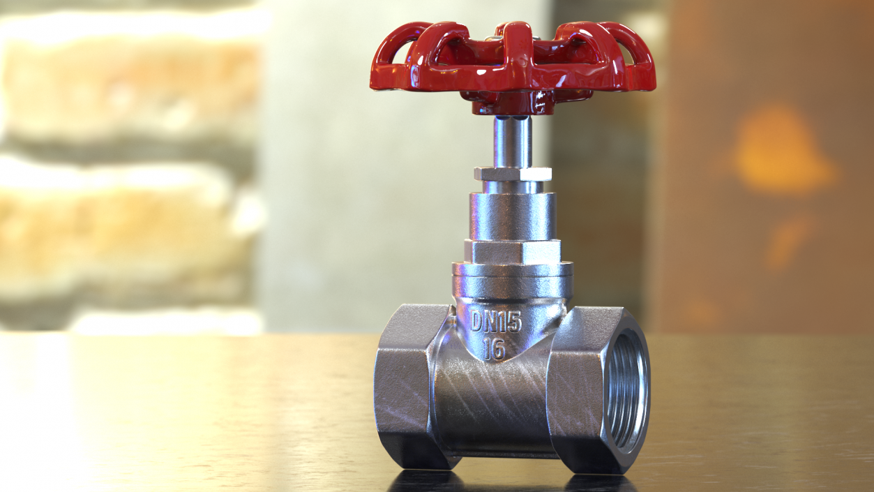 3D Globe Steam Stop Valve Steel model