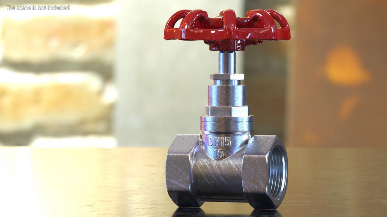 3D Globe Steam Stop Valve Steel model