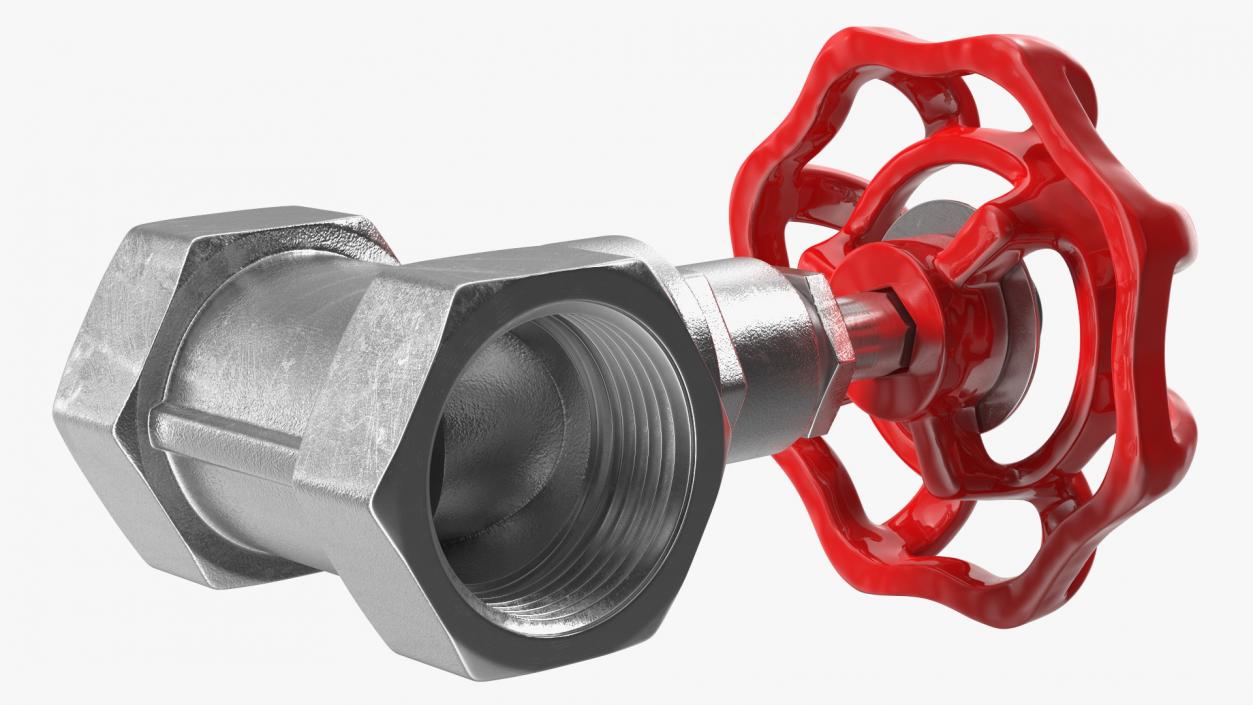 3D Globe Steam Stop Valve Steel model