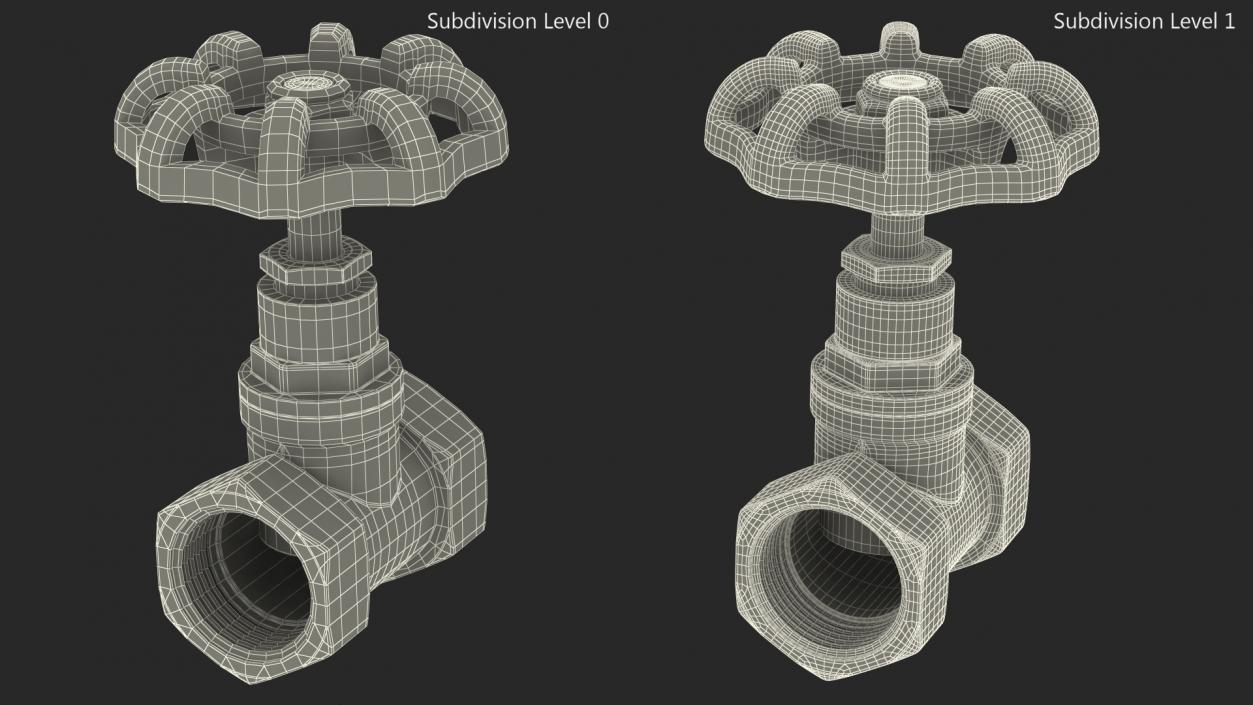 3D Globe Steam Stop Valve Steel model