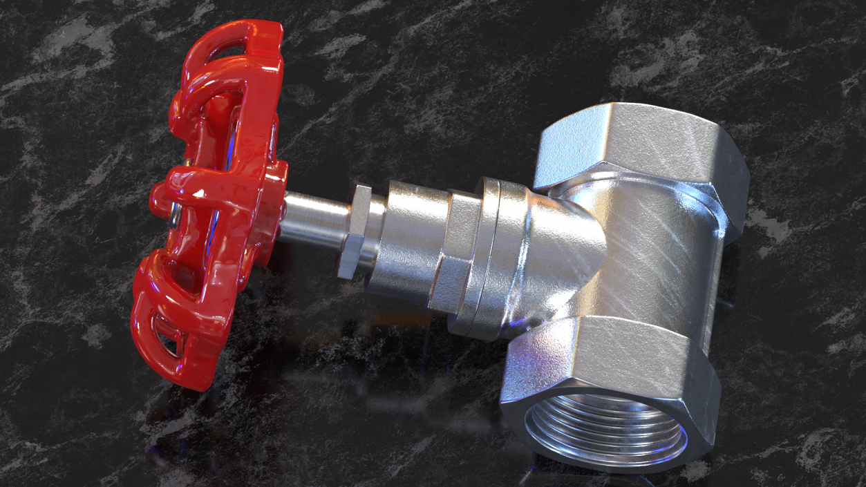 3D Globe Steam Stop Valve Steel model