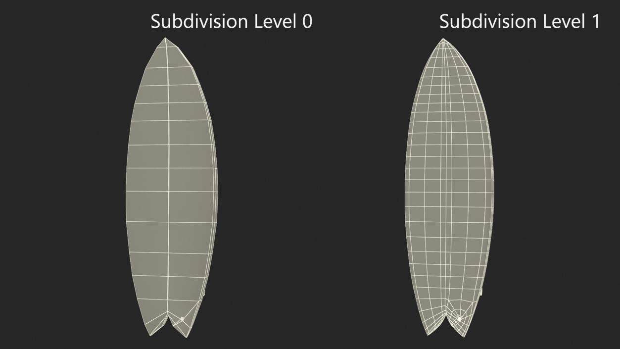 Surfboard Fish Tail 3D model