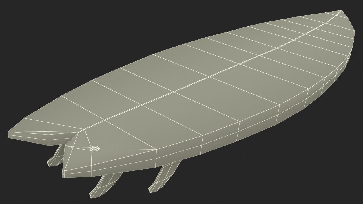 Surfboard Fish Tail 3D model