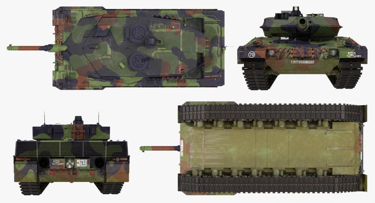 3D model German Battle Tank Leopard 2A5