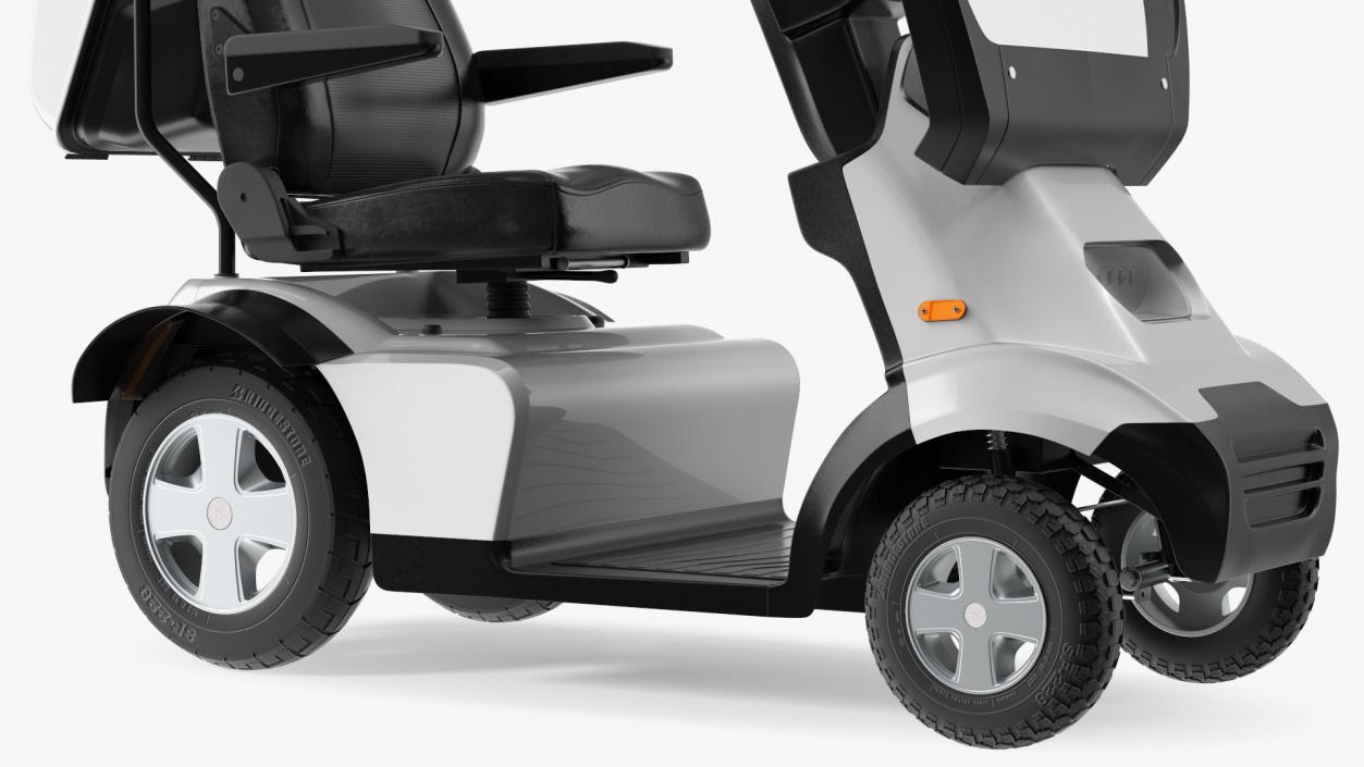 Grey 4-Wheel Electric Scooter Afikim S4 3D model