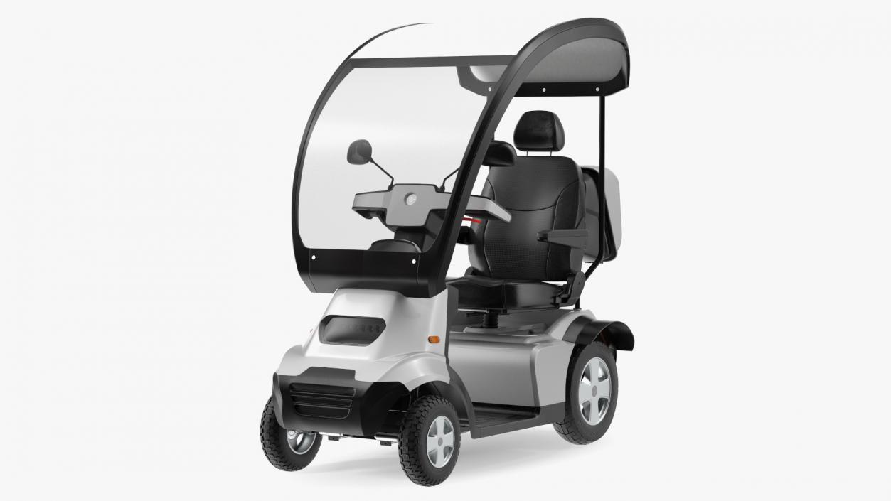 Grey 4-Wheel Electric Scooter Afikim S4 3D model