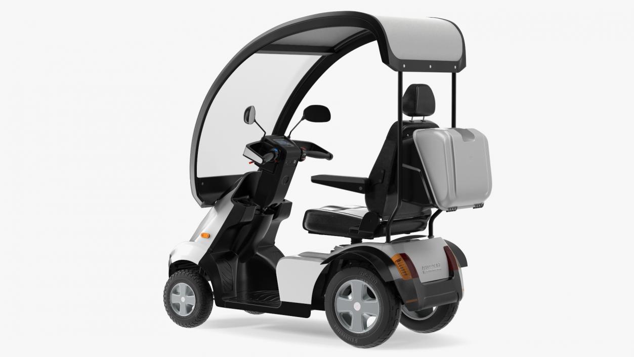 Grey 4-Wheel Electric Scooter Afikim S4 3D model