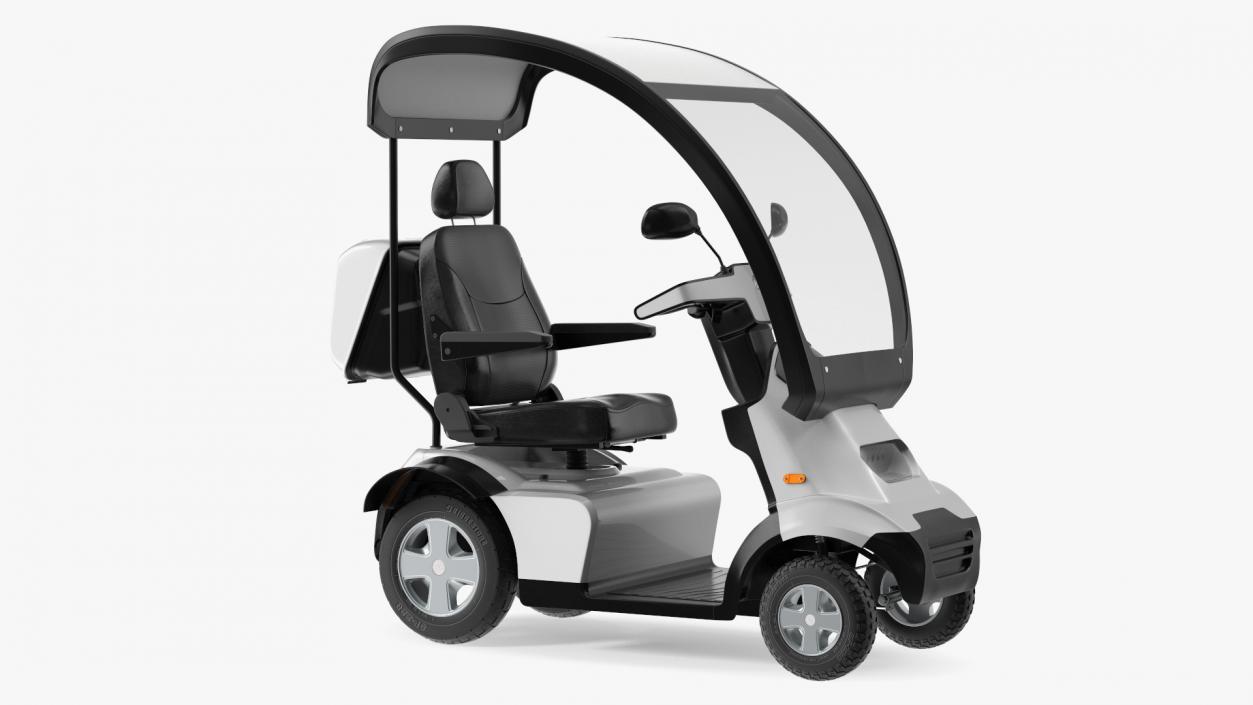 Grey 4-Wheel Electric Scooter Afikim S4 3D model