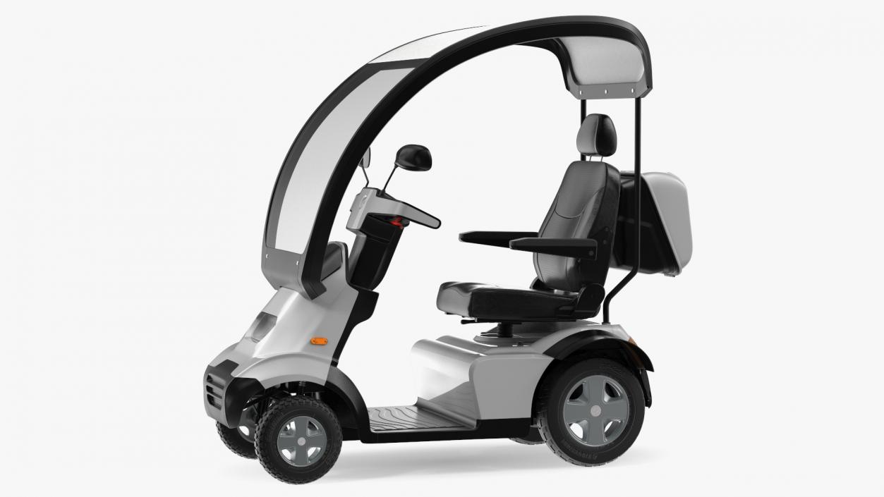 Grey 4-Wheel Electric Scooter Afikim S4 3D model