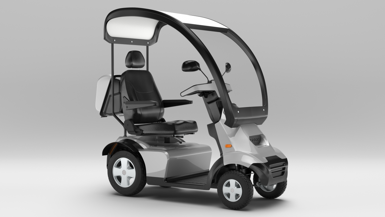 Grey 4-Wheel Electric Scooter Afikim S4 3D model