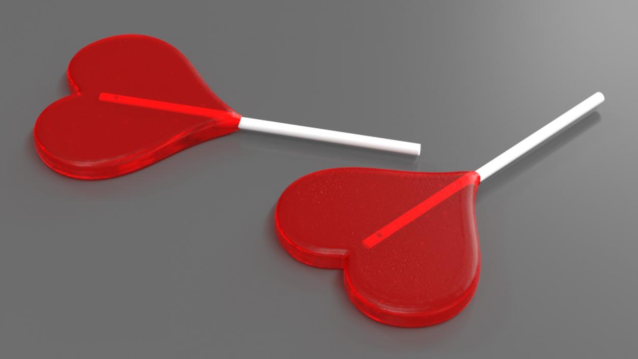 Heart Shaped Lollipop for 3D Print 3D model