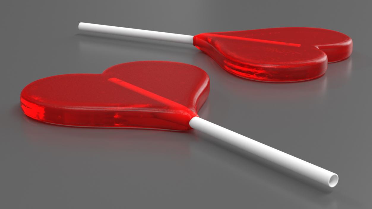 Heart Shaped Lollipop for 3D Print 3D model