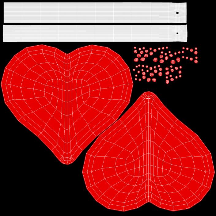 Heart Shaped Lollipop for 3D Print 3D model