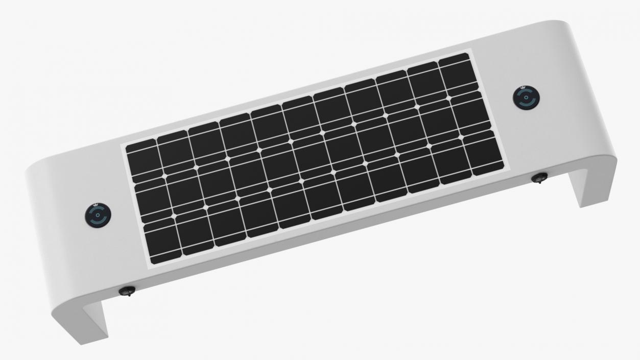 Street Bench with Solar Panel 3D model