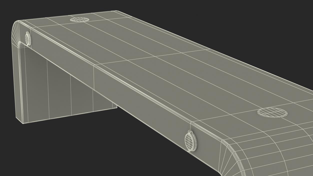 Street Bench with Solar Panel 3D model