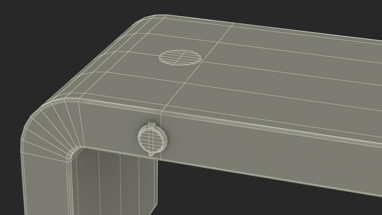 Street Bench with Solar Panel 3D model