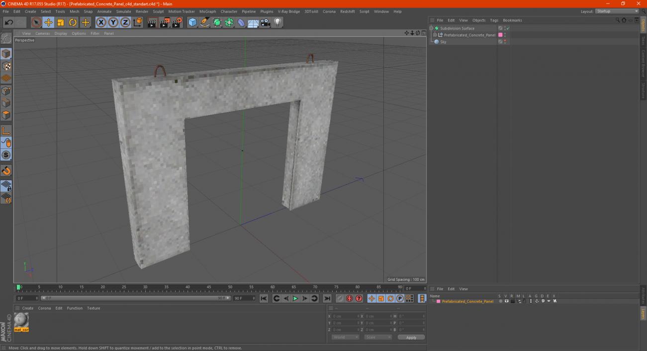 3D Prefabricated Concrete Panel model