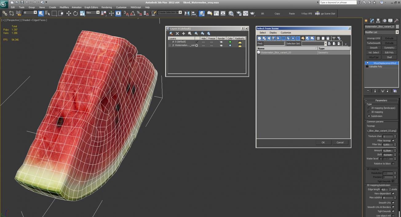 Sliced Watermelon 3D