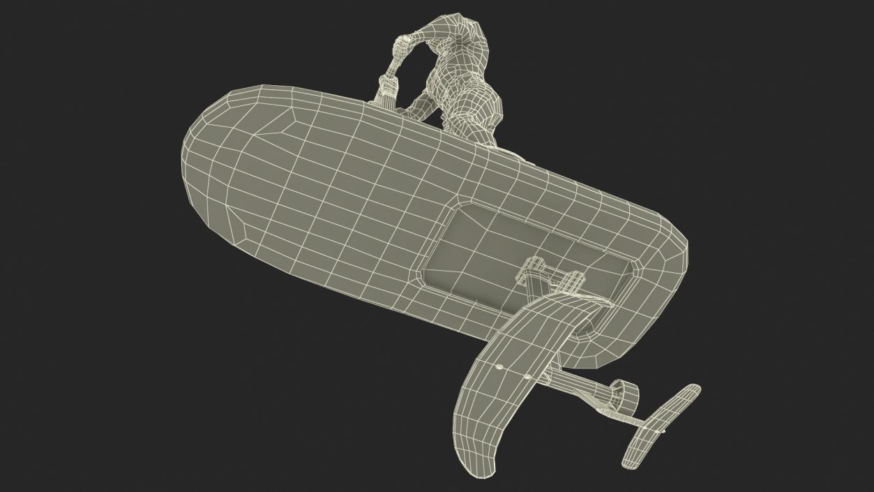 Man on Flitescooter 3D model