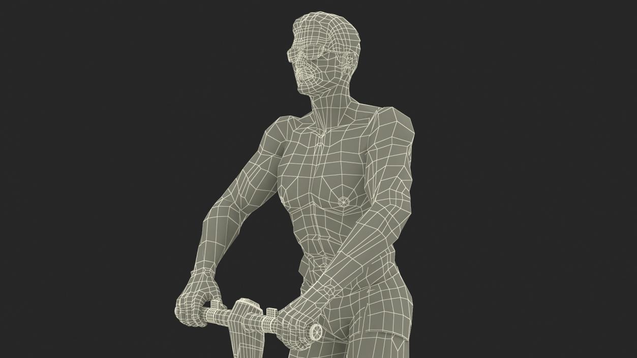 Man on Flitescooter 3D model