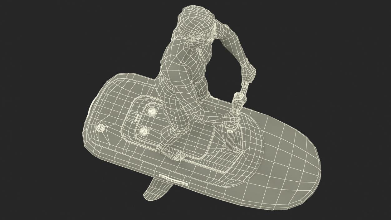 Man on Flitescooter 3D model