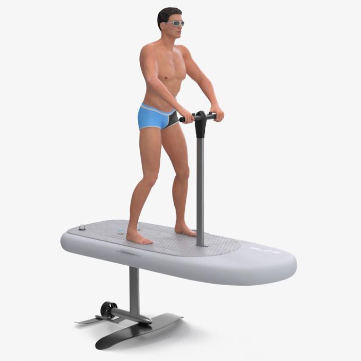 Man on Flitescooter 3D model