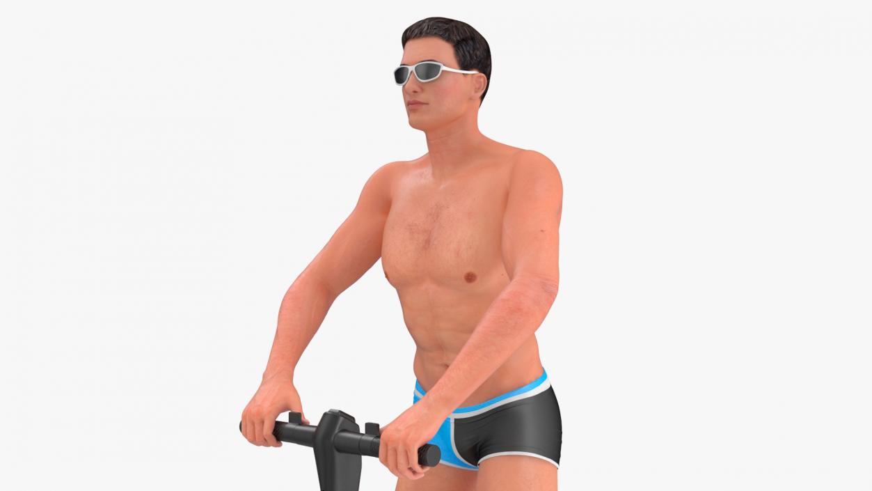 Man on Flitescooter 3D model