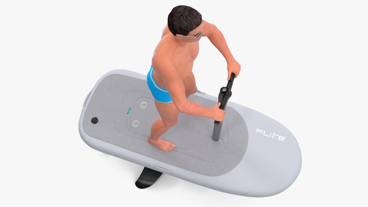 Man on Flitescooter 3D model