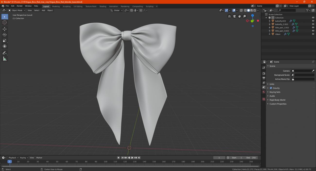 3D model Vogue Bow Black